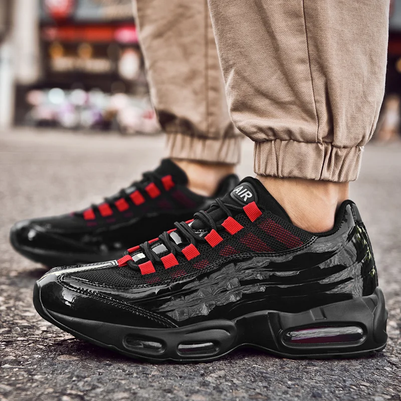 Мужские баскетбольные кроссовки на воздушной подушке дышащие сетчатые для