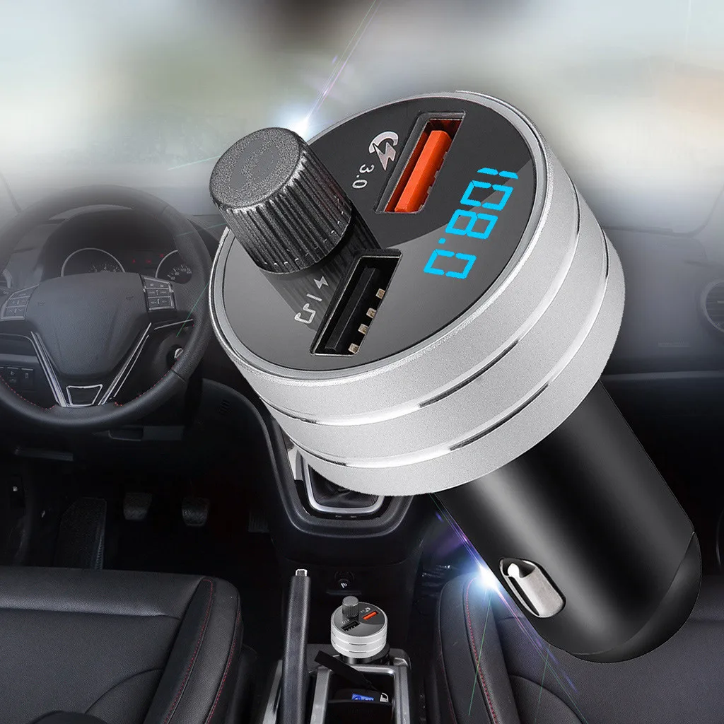 Беспроводной автомобильный fm передатчик радио адаптер USB зарядное устройство lcd