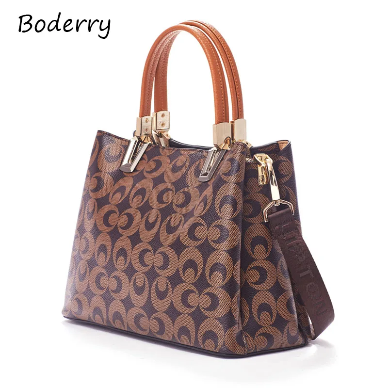 Boderry Новые поступления свиная кожа деловые сумки вместительные на плечо