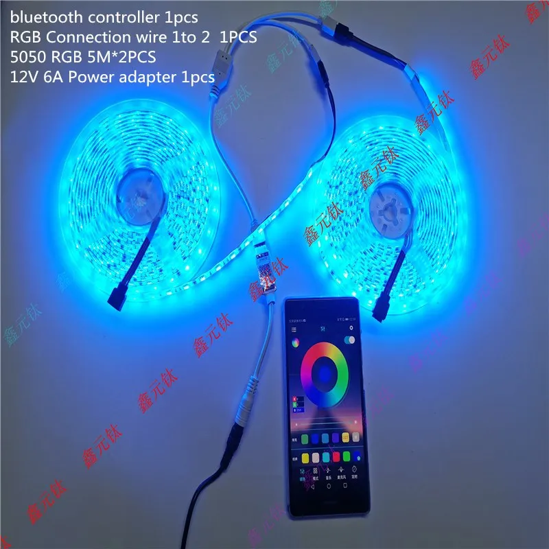 RGB-лента, 5 м, 10 м, мини-контроллер bluetooth, 24 клавиши, источник питания, 3 А, 6 А, провод, 1-2, полный комплект, ремень для лампы от AliExpress WW