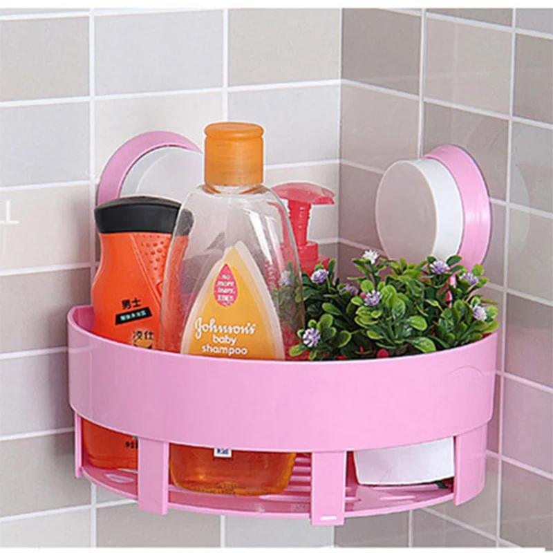 Ванная комната угловая сильной вакуумной присоски угловой слив Полка Стеллаж