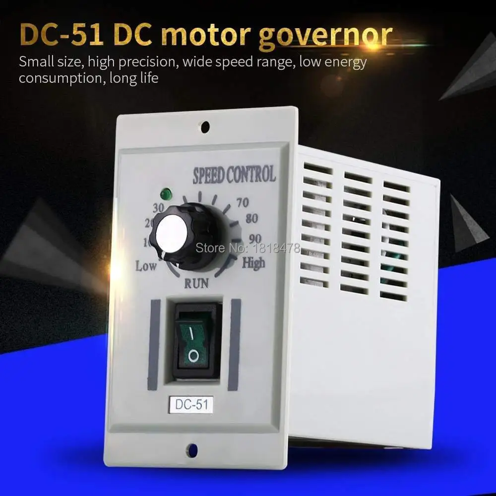 DC-51 испытательное оборудование AC 220V регулятор скорости, DC 24V 90V 180V 220V Регулируемый контроллер скорости двигателя постоянного тока Вход AC 220V