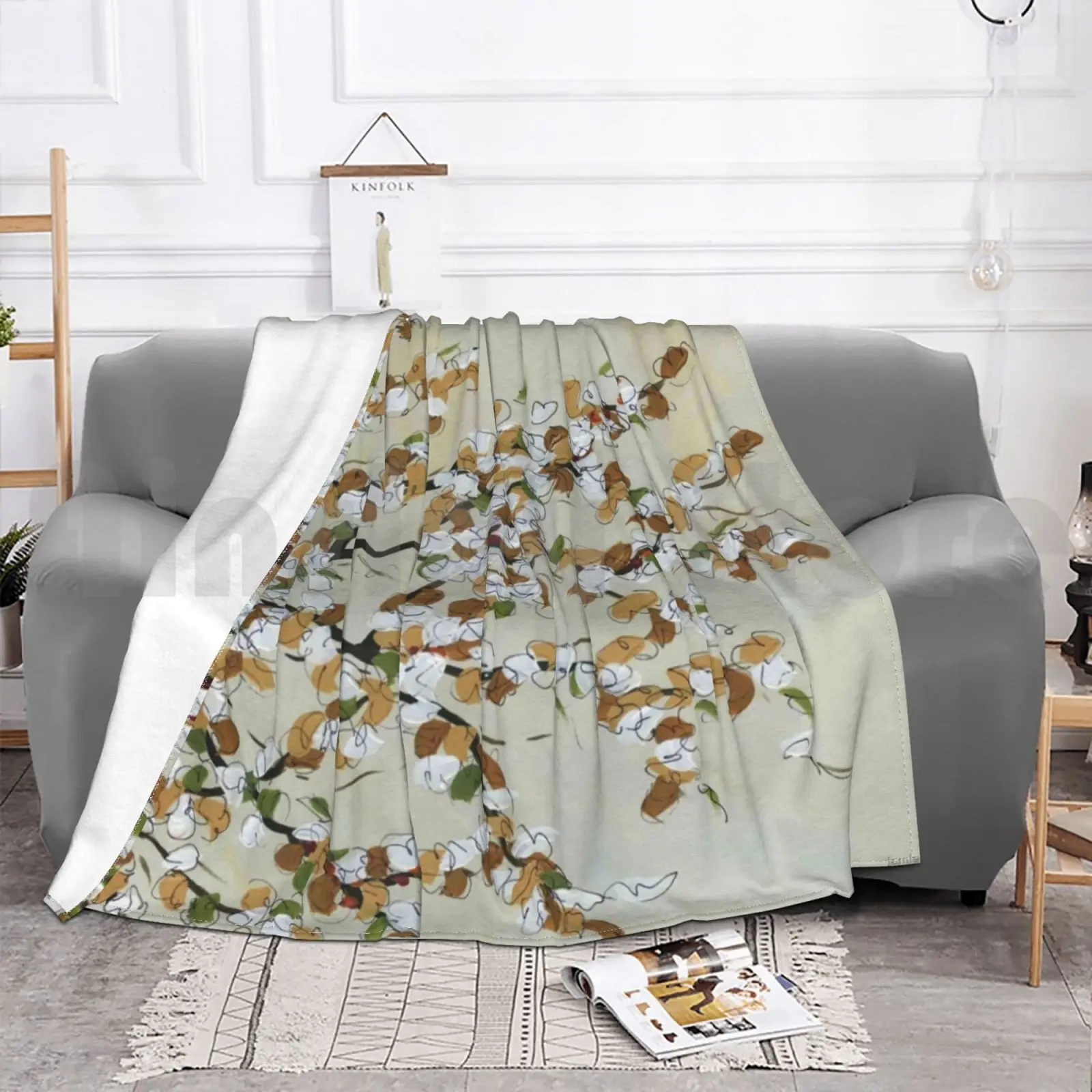 Одеяло сумасшедшее дерево Весна 2450 цветы искусство Jamiemorathart Jamie Morath