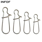 50100 шт. рыболовные заклепки из нержавеющей стали #000-#8, застежка с быстрым замком для ловли окуня на карпа, вертлюги, соединитель для крючка для приманки