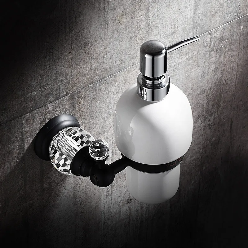 Набор хрустальных аксессуаров для ванной комнаты вешалка полотенец из твердой