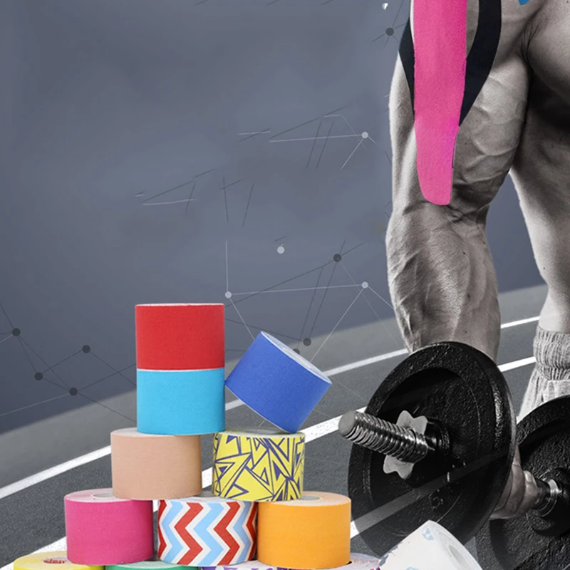 5 см X м кинезиологическая лента рулон Хлопок эластичная клейкая повязка для мышц