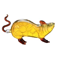 creative animal mouse shaped style home bar whiskey decanter for liquor scotch bourbon 37 19 oz