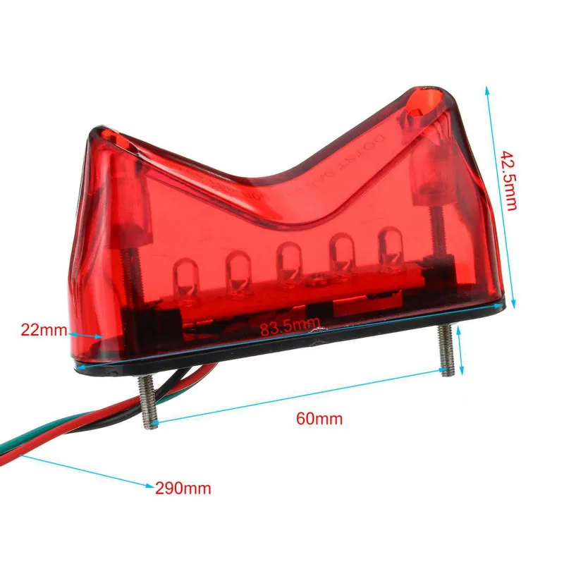 1 шт 12V Универсальный мотоцикл задний остановка хода тормозной фонарь светильник