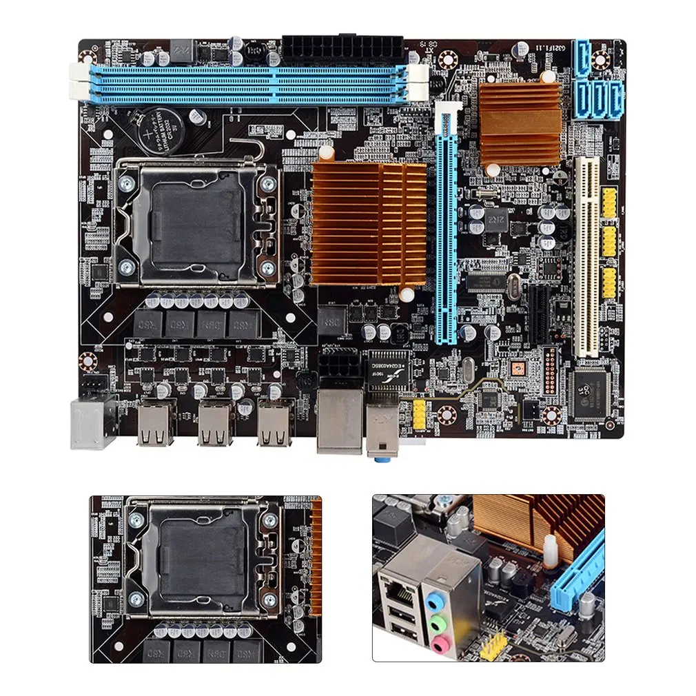 

X58 1366 Computer Motherboard RX Series Graphics Card Dual Channel Large Capacity Without Onboard Network Card For Desktop