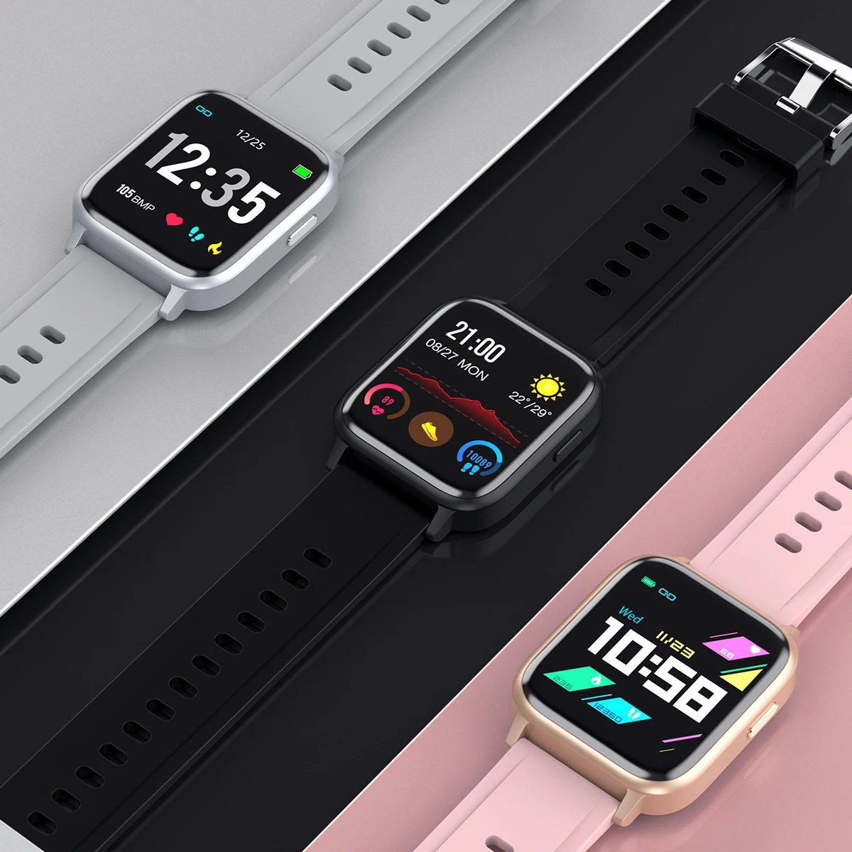 

Global Version GT01 Smart Watch IP68 Waterproof Smartwatch 14 Days Battery Music Control For Android IOS Phone