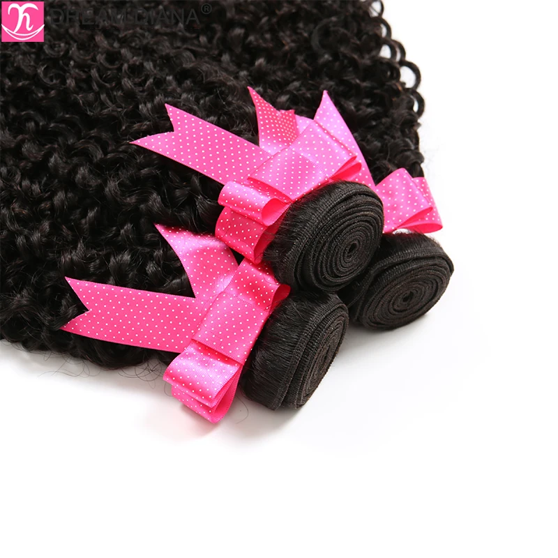 

DreamDiana Malaysian Kinky Curly With Closure Remy Curly Hair Bundles With Lace Closure 100% Human Hair Bundles With Closure