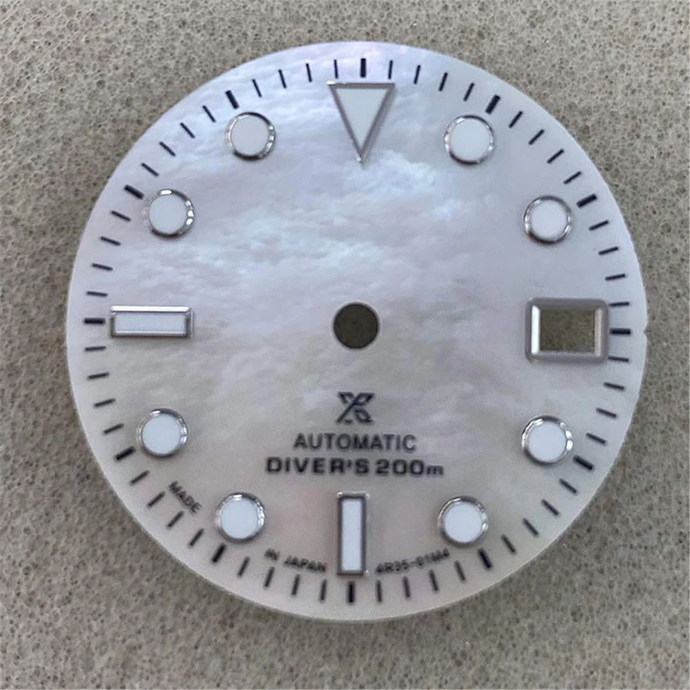 

29MM Replacement Watch Dial Green Luminous Dial for NH35/4R36 Watch Movement Modification Part