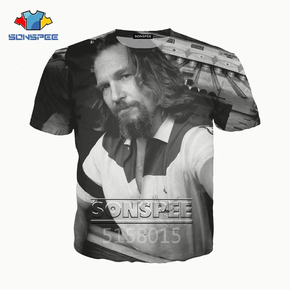 5 SONSPEE The Big Lebowski Harajuku 3D печатных мужчин и женщин одежда Хип Хоп футболка унисекс короткий рукав Уличная пуловер XK117c - Цвет: 5