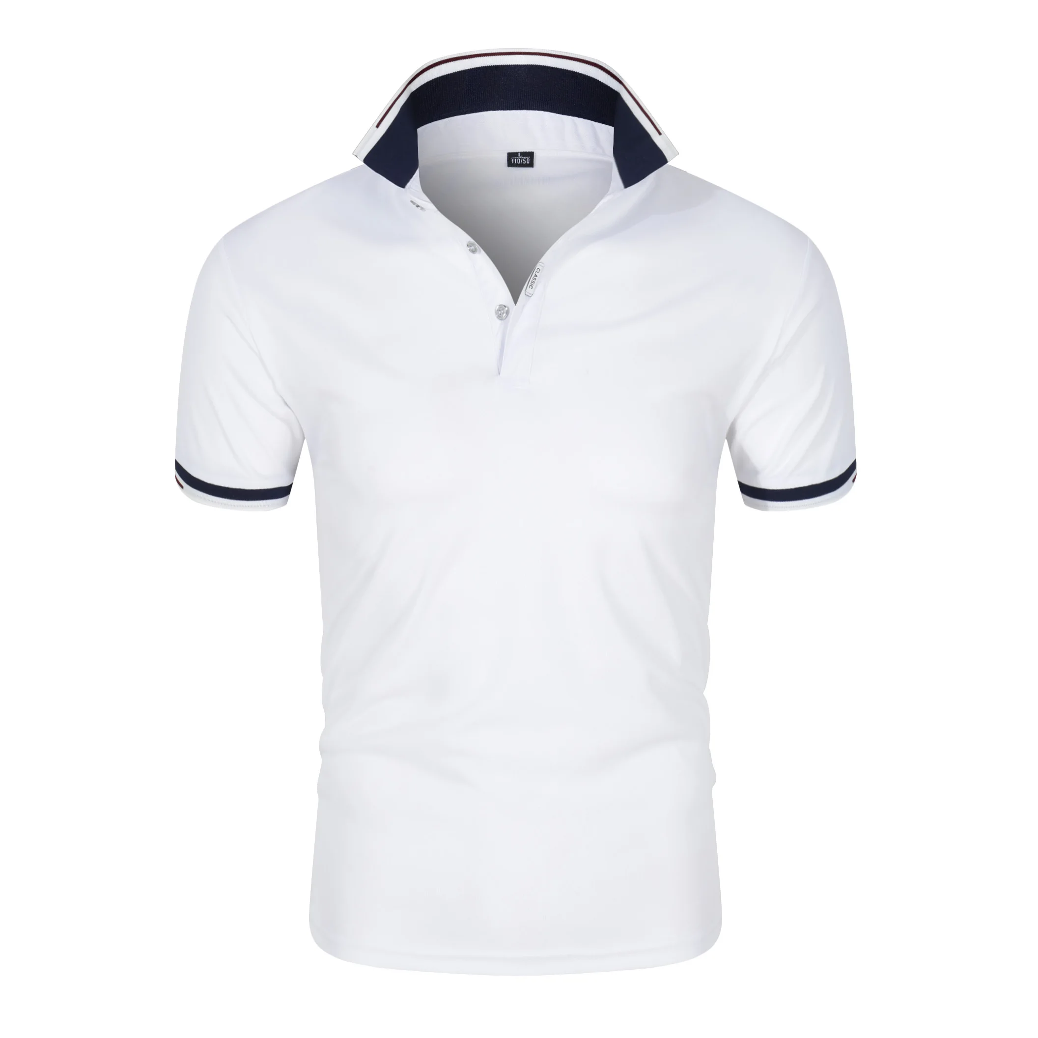 Summer short Sleeve Polo Shirt men Turn-over Collar fashion casual Slim Breathable Solid Color Business men's polo shirt homme | Мужская