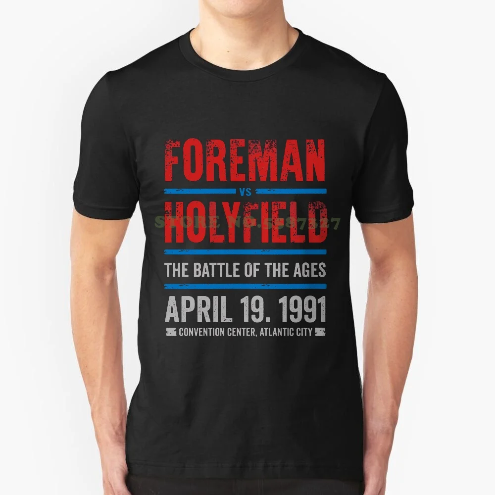 Foreman Vs Holyfield Модные Винтажные футболки Evander George реальная сделка большая | Мужская