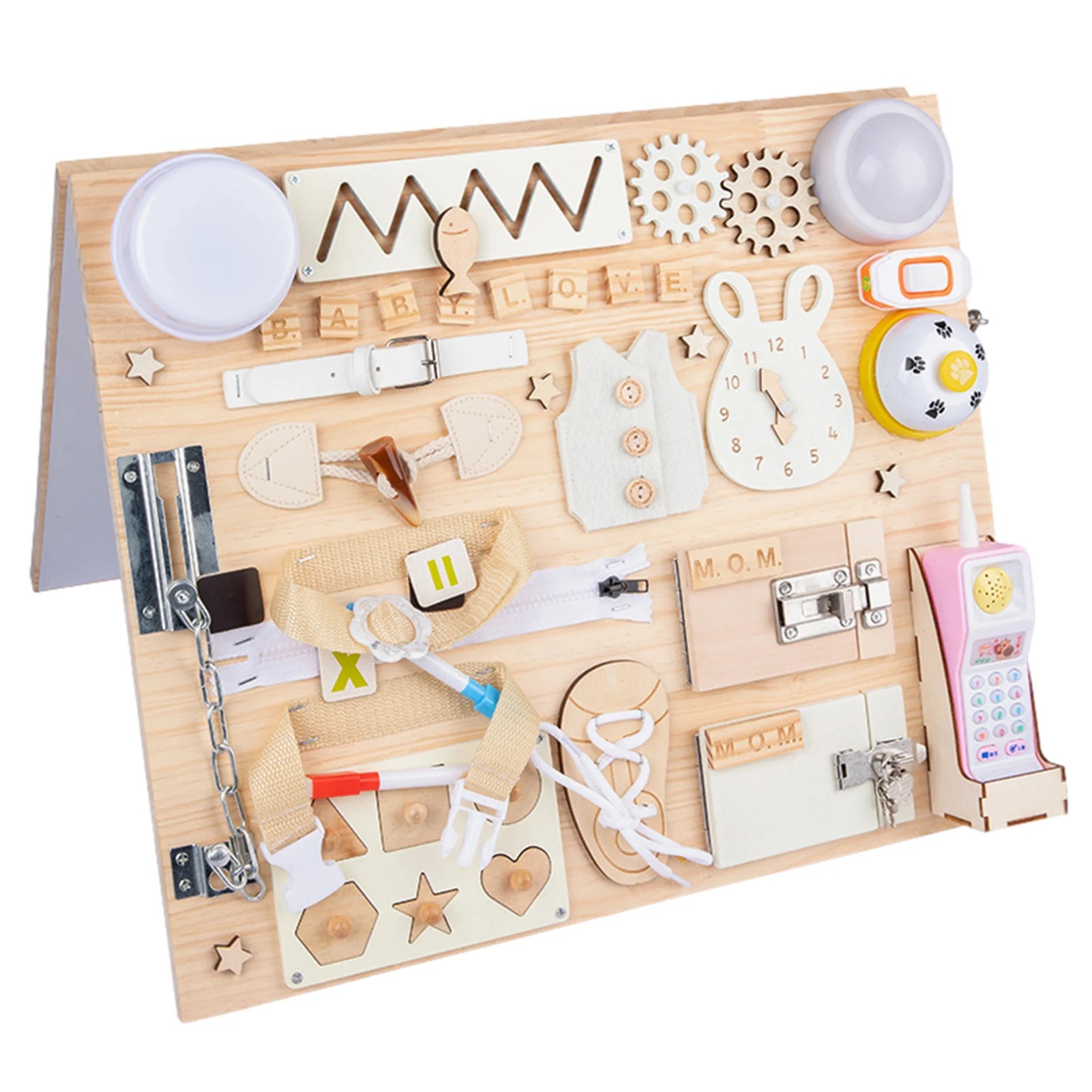 

Kids Montessori Unlocking Toolbox Toy Baby Practical Skill Learning Puzzle Lock Box Parent-Child Preschool Early Education Toys