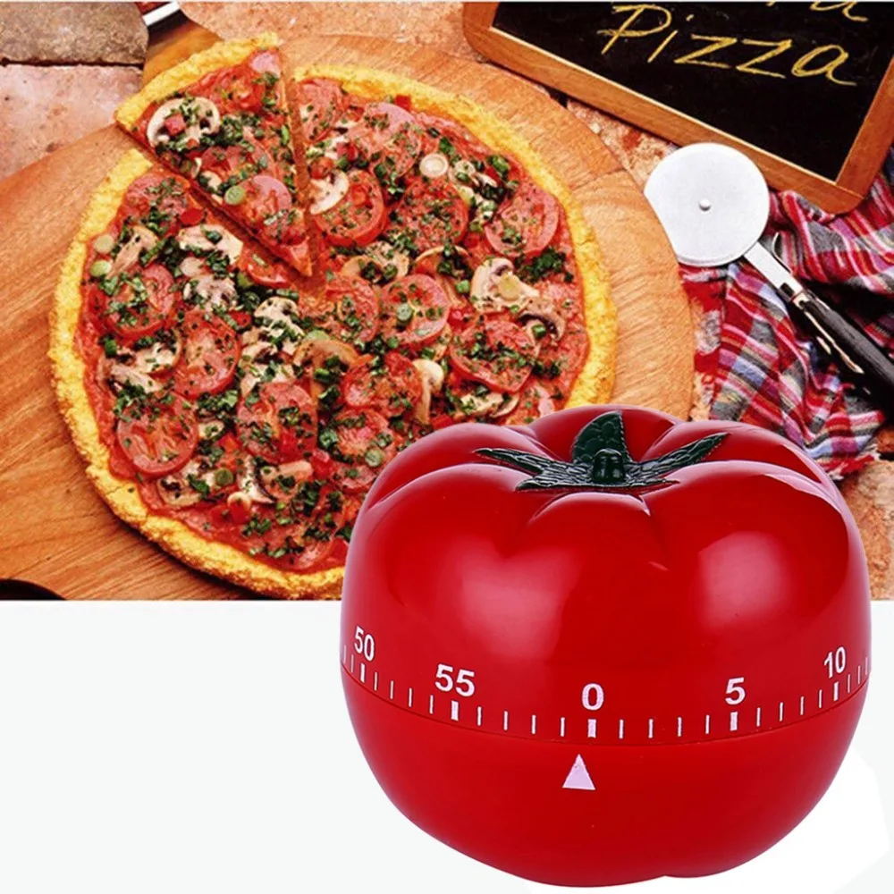 TOMATO Mechanical Kitchen Timer Game Count Down Counter Alarm Cooking Tool 60 minutes Temporizador hour meter Minuterie timer Q4 | Дом и сад