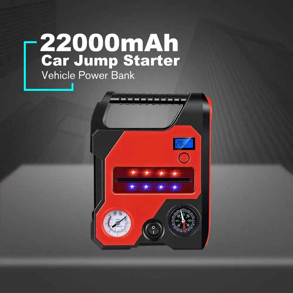 22000 ма · ч портативный автомобильный пусковой стартер шин надувной аккумулятор