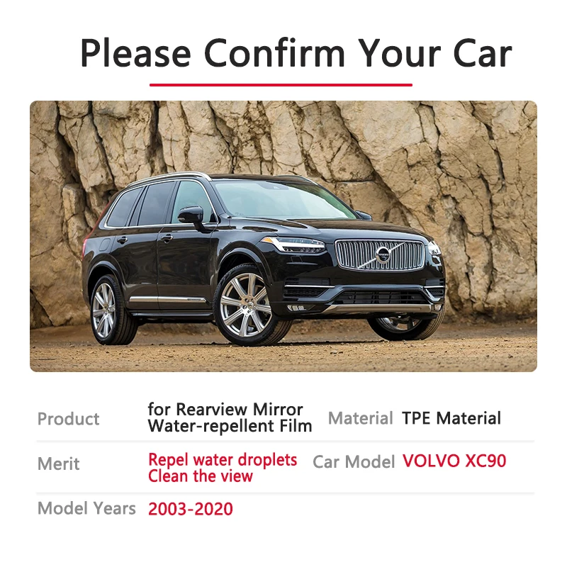 Полное покрытие анти-туман фильм непромокаемые зеркала заднего вида для VOLVO XC90 2003~ автомобильные аксессуары 2007 2009 2011