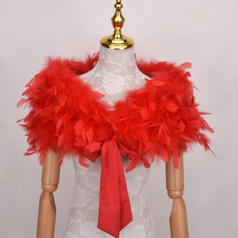 100% натуральные меховые палантины из страусиного пера однотонная Свадебная шаль