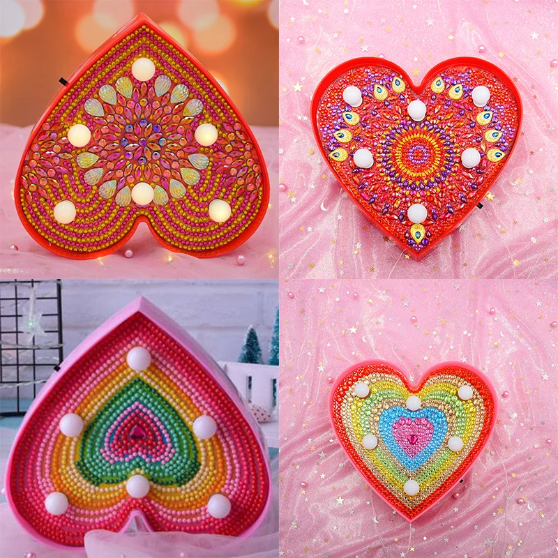 Набор для вышивки крестиком в виде сердца со светодиодсветодиодный лампой | Дом и