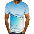 Футболка Ocean летняя новая модная мужская и женская с коротким рукавом 3D печать водных существ элемент Карта верхняя уличная одежда