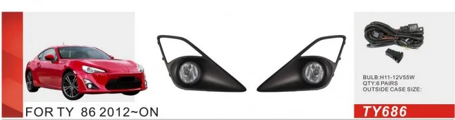 

Qirun fog lamp assembly lights+covers+wires+switch for Toyota 86 2012-ON