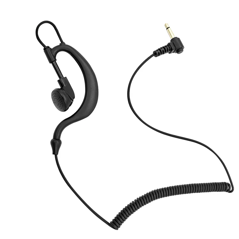 1 Pin 1 Wire Listen Only Headset G Shape Earpiece for Speaker Mic or Radio Carried Near Shoulder or Chest