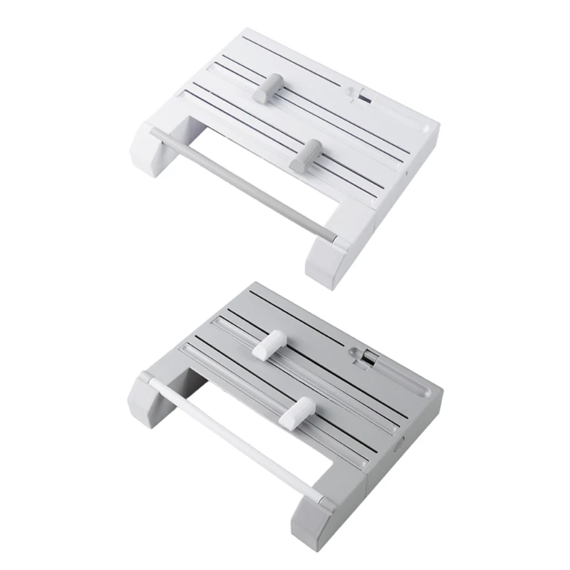 

6 in 1 Kitchen Storage Rack Multifunctional Paper Towel Holder Plastic Cling Film Cutter Wrap