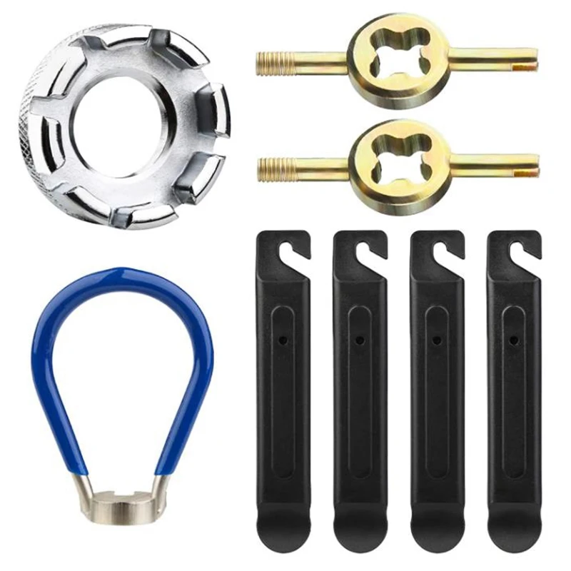 

8 Pcs Bicycle Spoke Wrench Bike Spoke Key Spanner Spokes Key Bike Spanner Spoke Tool for Repairing Bicycle Vehicle Spoke