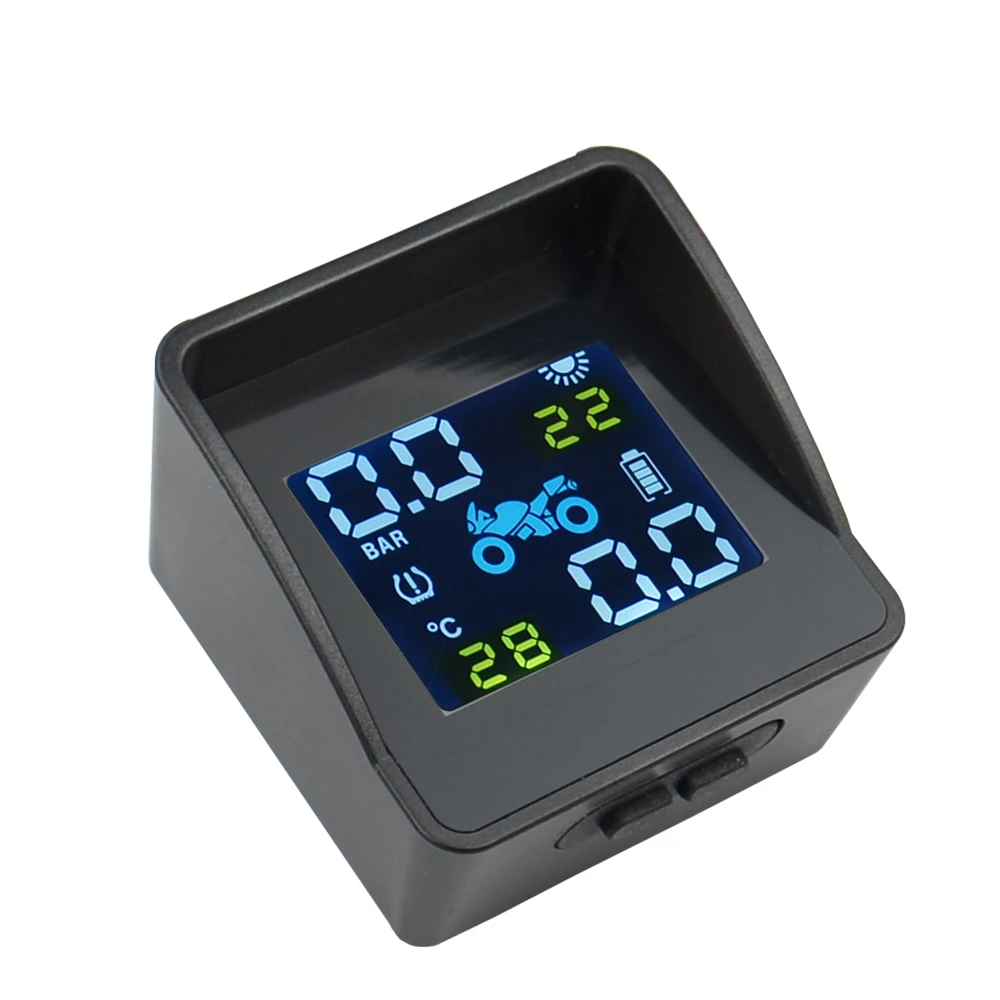 Мотоцикл TPMS USB солнечной зарядки двигателя шин давление температура мониторинга