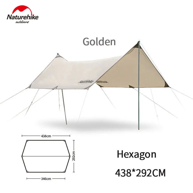 

Naturehike KR Outdoor Big Sun Shelter 150D Nylon Waterproof Awning 3 Sizes Camping Sky Screen 10㎡ Beach Hammock Tent Picnic
