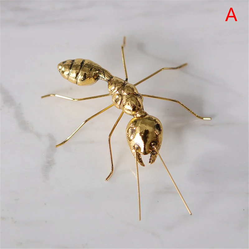 

Decorative Metal Handicraft Copper Gold Ant Butterfly Ornament For Art Decor