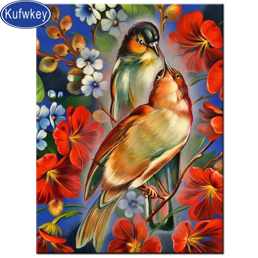 Набор для алмазной вышивки сделай сам абстрактная Красочная картина с птицами