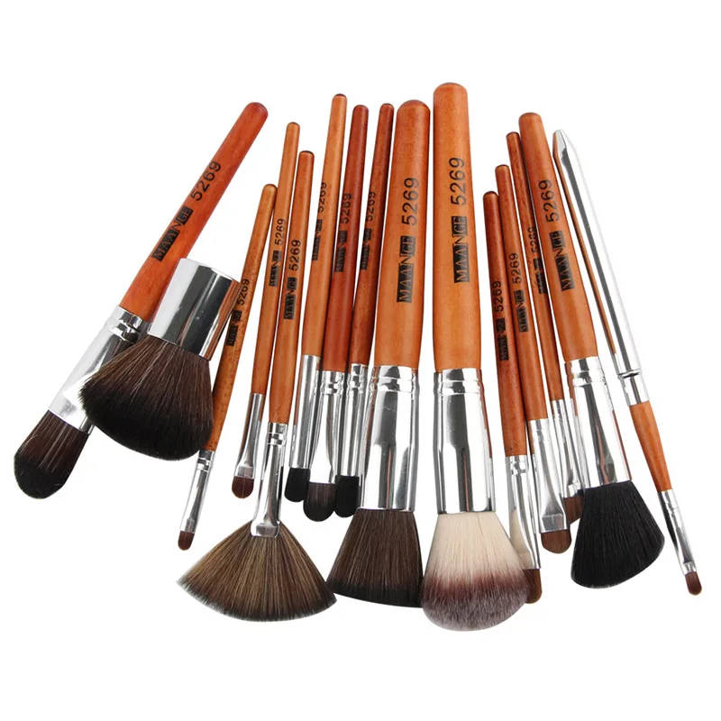 Подражать из красного дерева с деревянной ручкой для пудры тональный крем ресниц