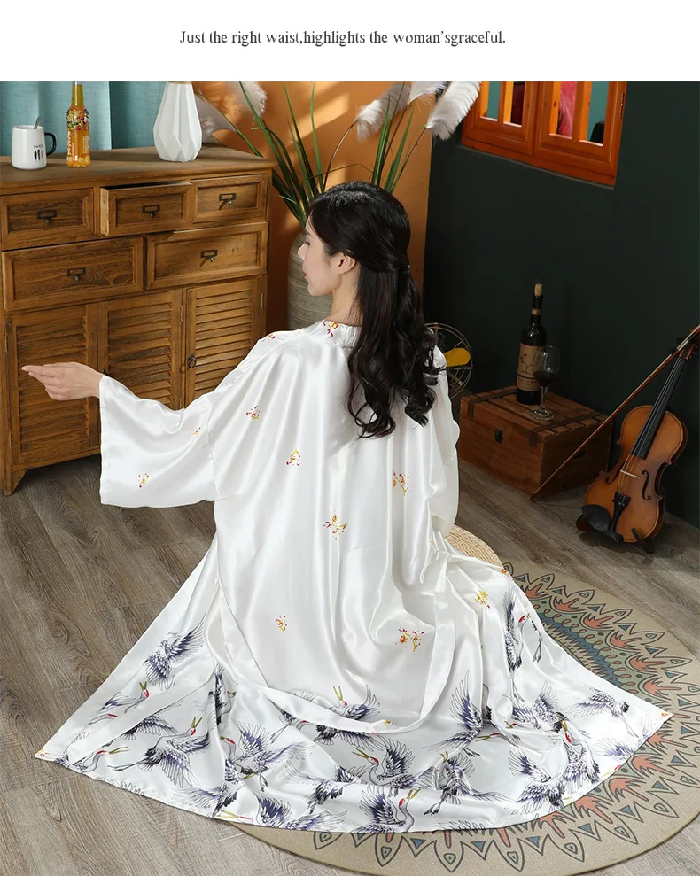 

Night Dress Women Bathrobe Nightgown Ladies Pijama Women's Kimono Clothing Sleepwear Sexy Dress Sleep Tops Wedding Elegant Gown