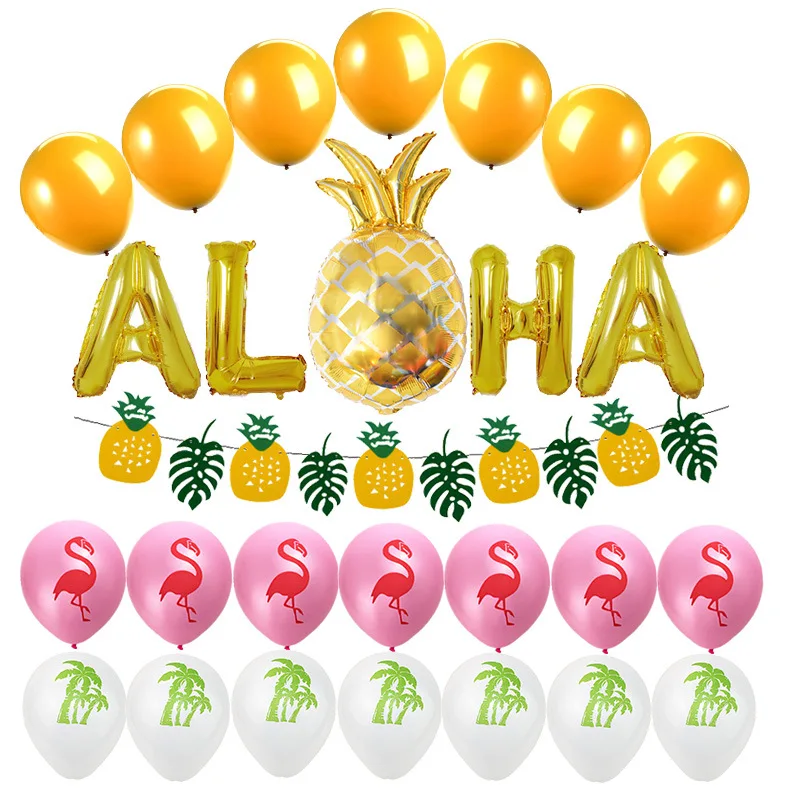 Набор воздушных шаров Aloha для летней вечеринки гирлянда из ананаса | Дом и сад