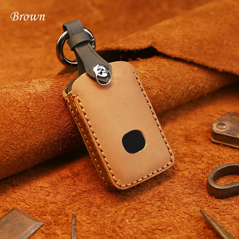 

Car Key Case, for New Mazda 3 Angkesaila First Layer Leather Key Shell Decoration Accessories