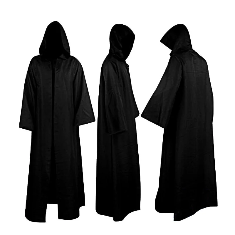 Star Wars Costume black cloak Darth Vader cos Halloween cloak Jedi Vader black robe