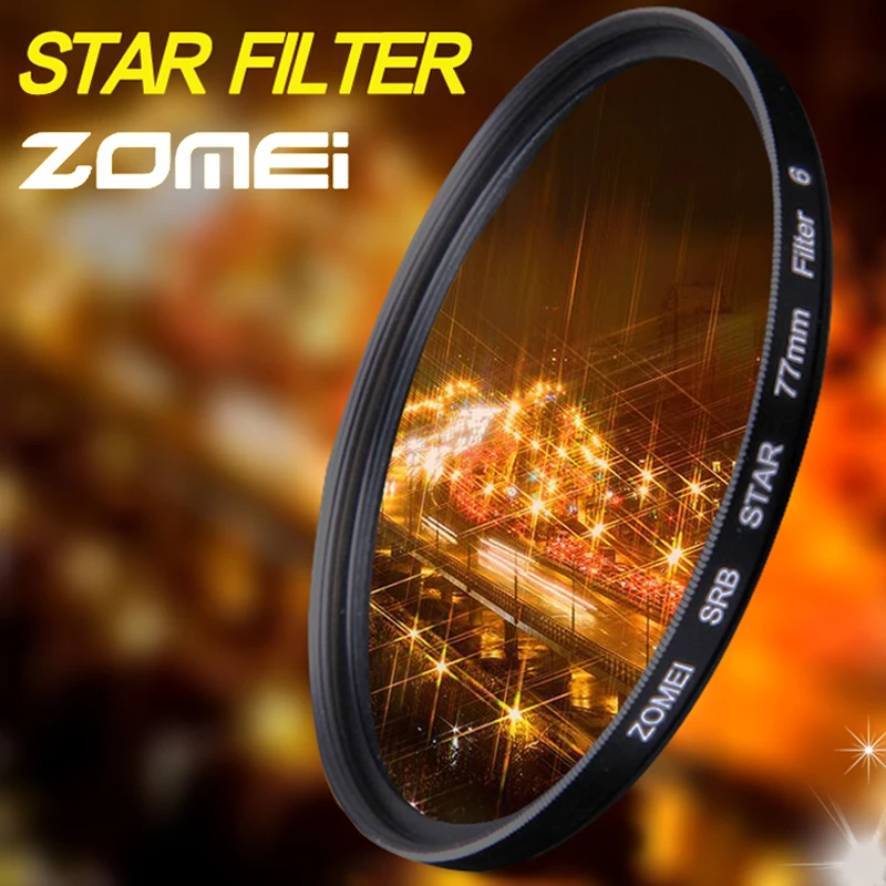 Фильтр для камеры Zomei Star Line Filter 4 6 8 Piont 40 5 49 52 55 58 62 67 72 77 82 мм DSLR камер Canon Nikon