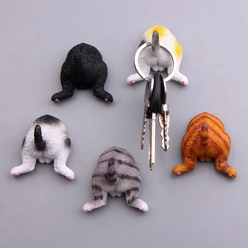 Магнитная застежка для холодильника милый мультяшный Кот с ягодицами кольцо