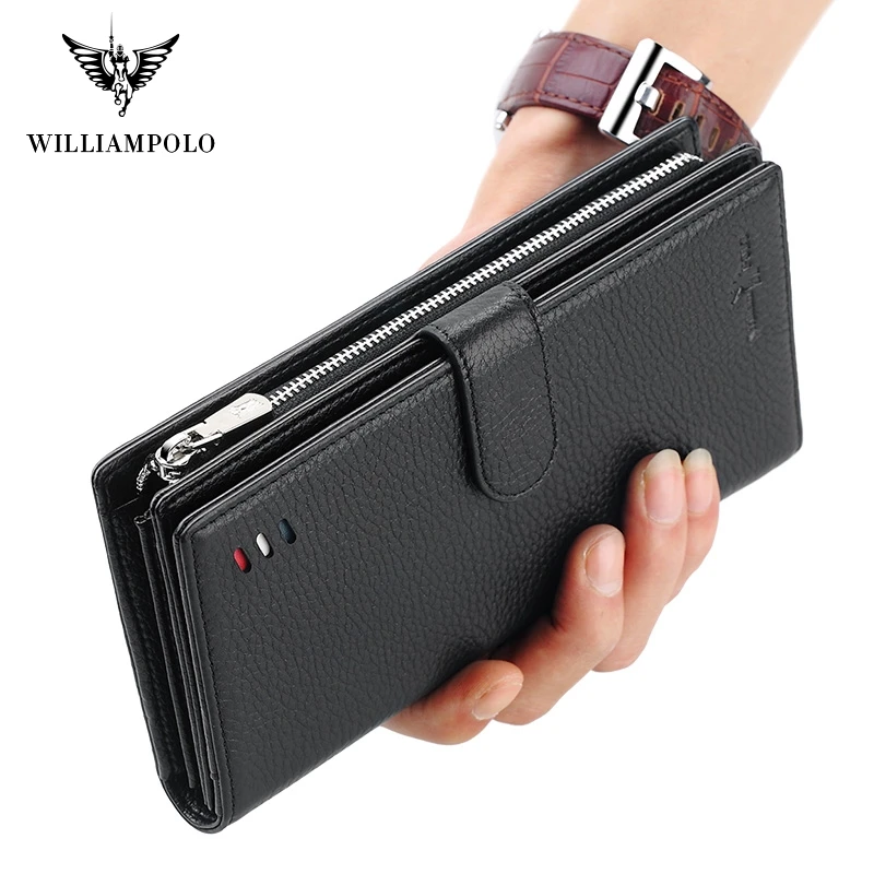 Мужской кошелек simpolo кожаный с ремешком PL303|Мужские кошельки| |