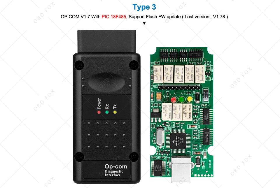 Op com V1.65 V1.78 V1.99 с PIC18F458 FTDI op-com OBD2 автоматический диагностический инструмент для Opel OPCOM шина сети локальных контроллеров V1.7 может быть обновление вспышки