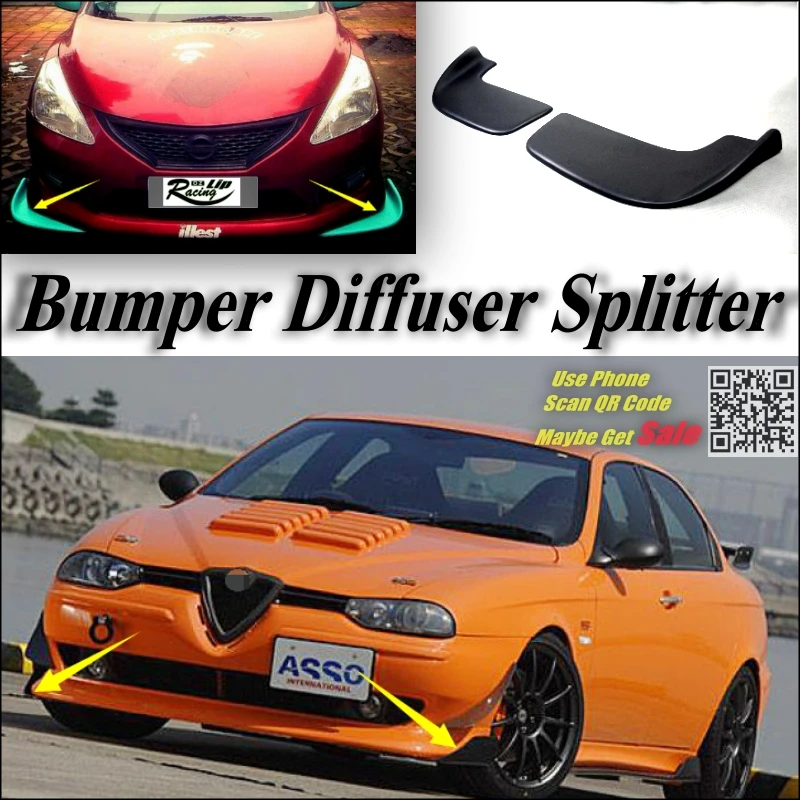 Автомобильный сплиттер диффузор бампер Canard для Alfa Romeo 156 AR 1997 ~ 2007|front bumper fins|kit car