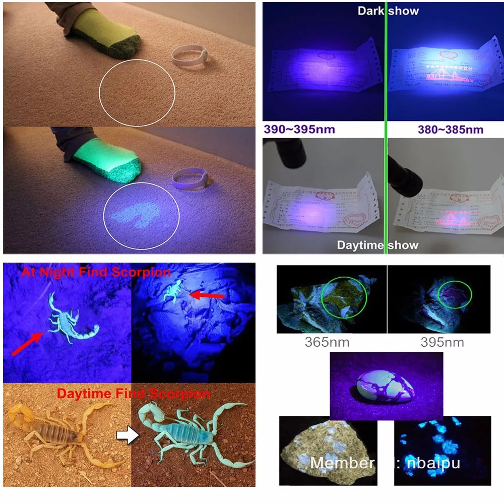 TopCom металла Алюминий УФ 395nm 365nm черный свет Penlight для обнаружения Fluorescer поддельных банкноты деньги Watermake (art.: 794cc4266) - 794cc4266