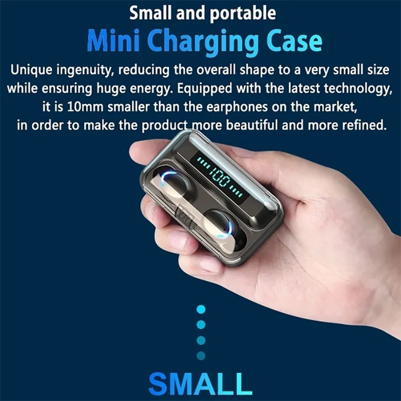 

TWS Wireless Earphones Bluetooth 5.0 Touch Control Earphones 9D Bass Stereo Handsfree Headset With LED Display Charging Case