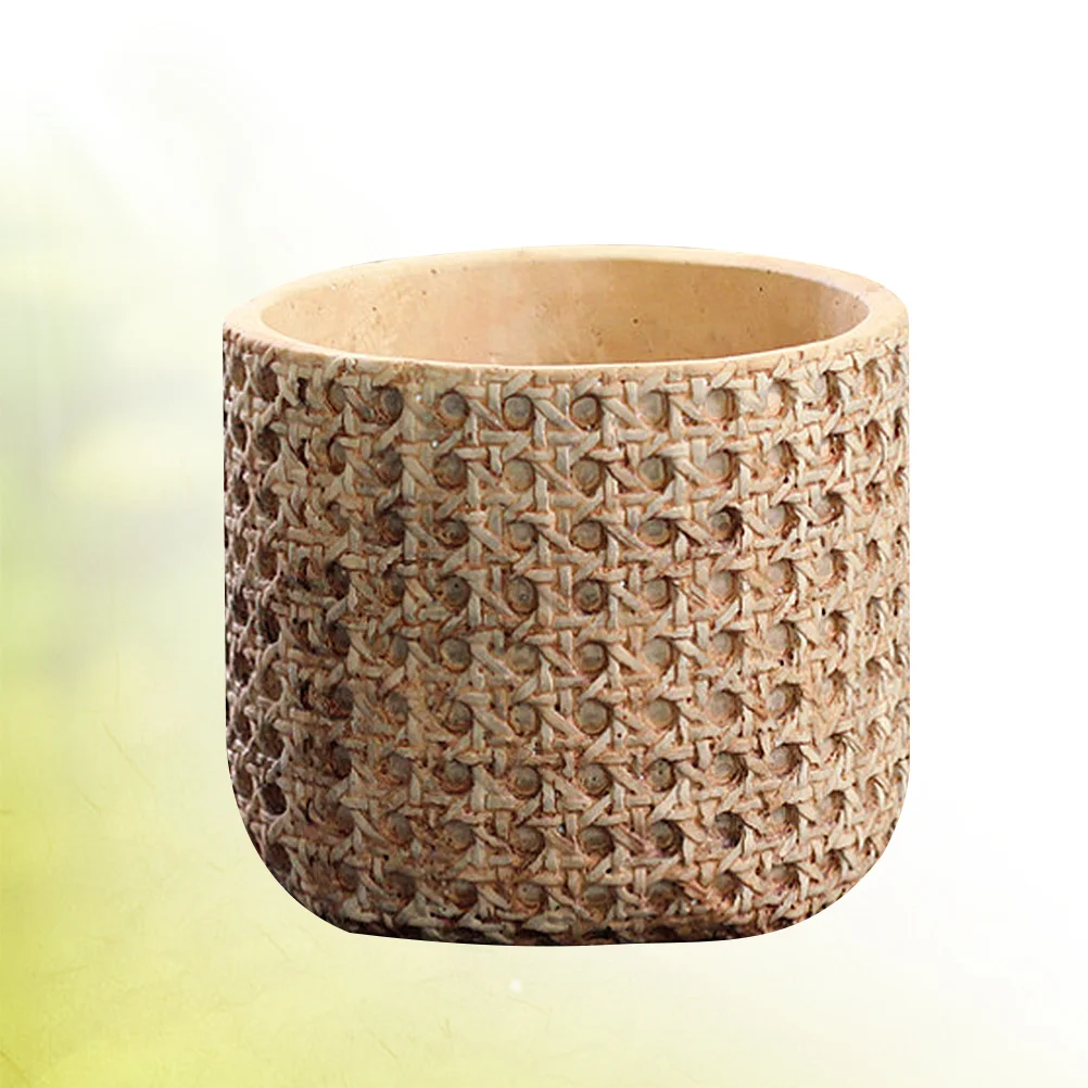 

Винтажный кашпо из цемента, горшок бонсай в средиземноморском стиле, комнатный цветочный горшок для дома и офиса (средний)