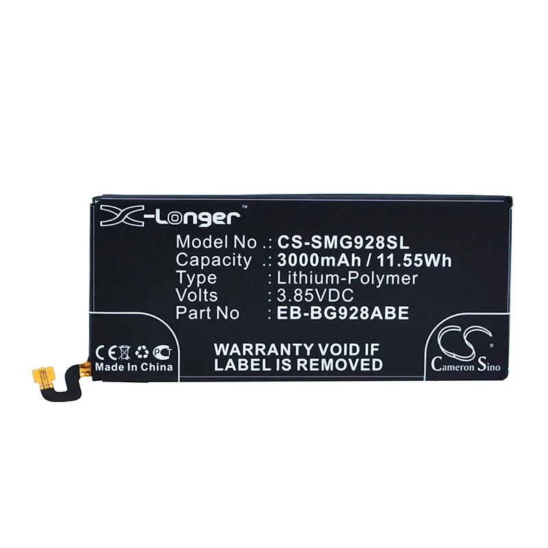

CameronSino for SAMSUNG Galaxy S6 edge Dual Sim SM-G9287 SM-G9287C SM-G928A SM-G928F SM-G928I SM-G928P SM-G928R battery