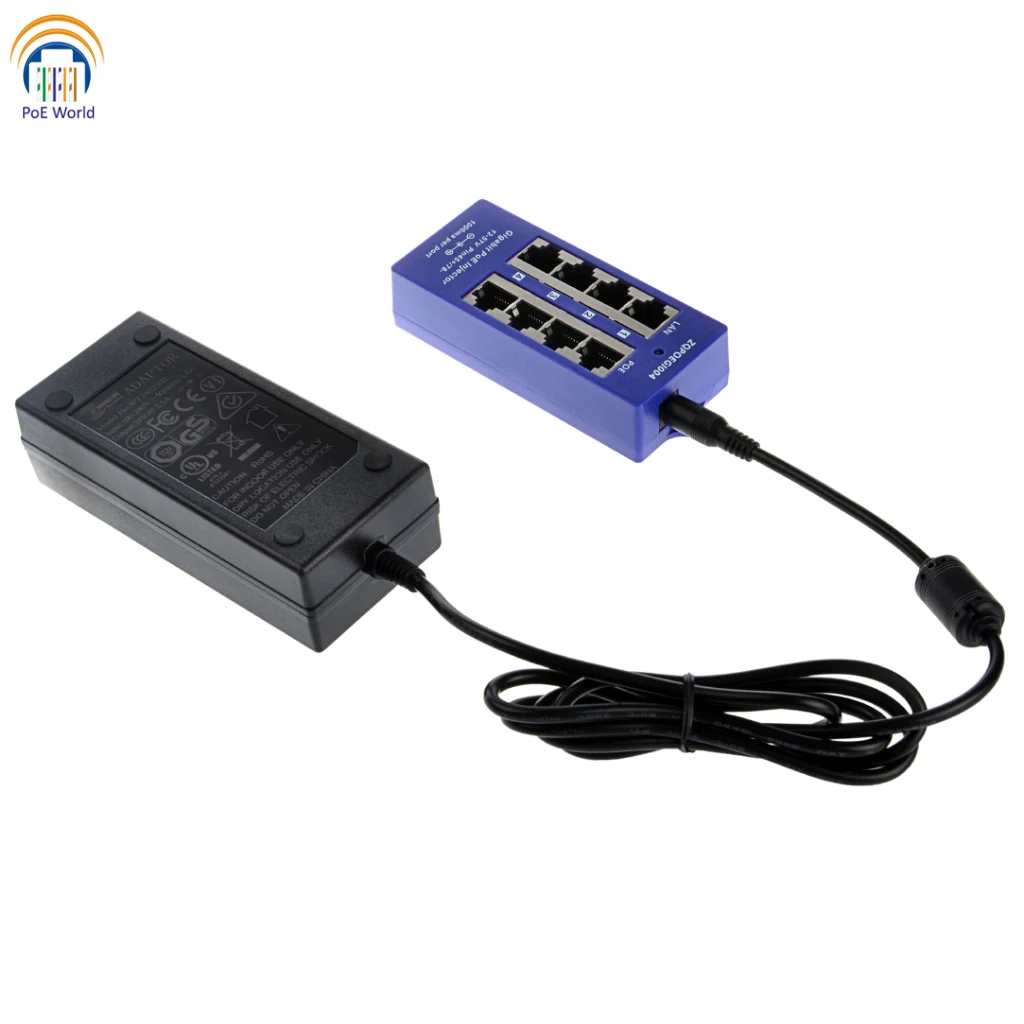 4-портовый гигабитный Инжектор POE для 24-вольтовых пассивных устройств mikroubtik NT