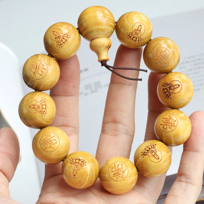 Натуральный Деревянный деревянный браслет ручной работы из золотого дерева